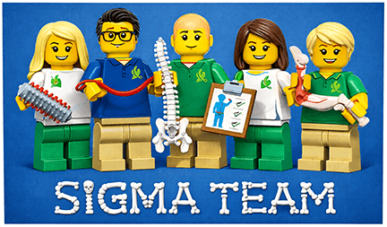 L'équipe SIGMA Kiné & Ostéo en LEGO